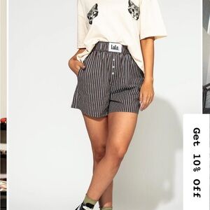 Ex Boyfriend Stripe Boxer Shorts. Never worn. Size small/medium.